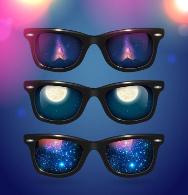 Uzay yansıtan wayfarer güneş gözlüğü