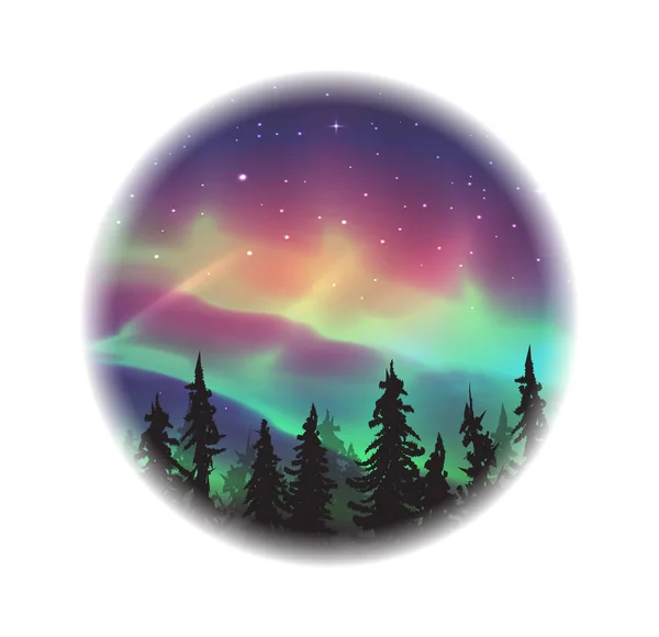 Aurora borealis background — Stock Vector