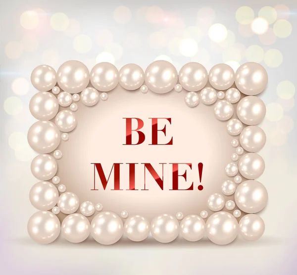 「私のもので光沢のある真珠フレーム!" — ストックベクタ