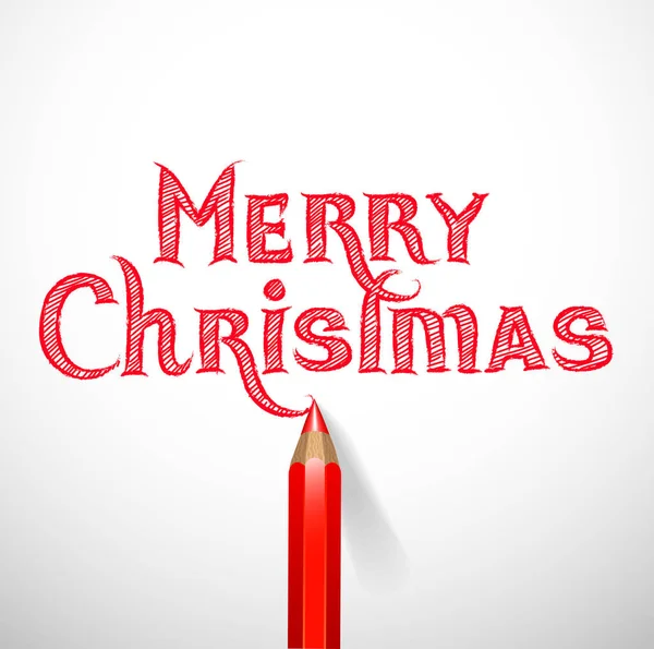 Hand getekende Merry Christmas handtekening — Stockvector