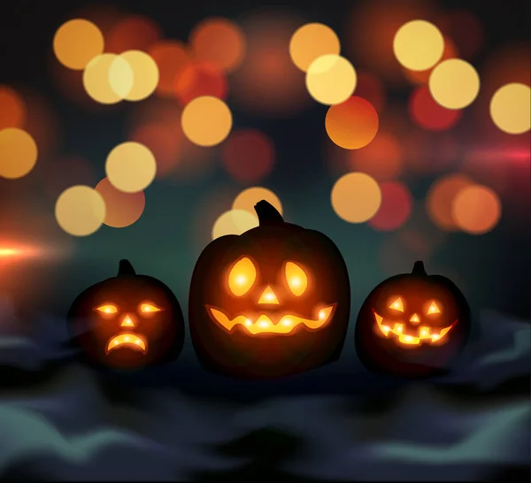Calabazas de Halloween ilustración . — Archivo Imágenes Vectoriales