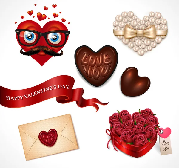 Набор значков Дня Святого Валентина — стоковый вектор