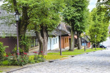 Lanckorona, Polonya - Temmuz 07,2015: Lanck, tarihi kent merkezine