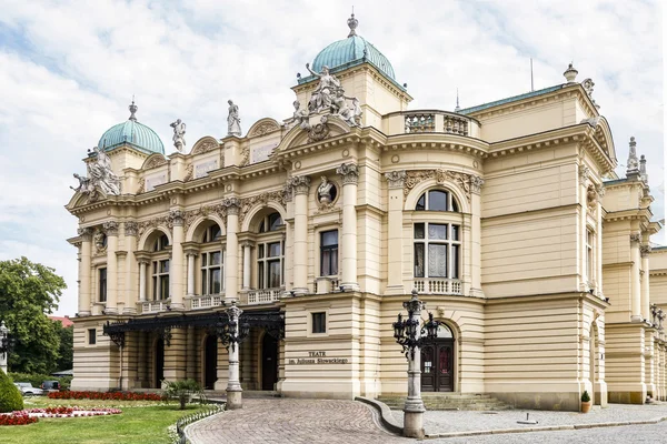 KRAKOW, POLÓNIA - 08 de março de 2016: Teatro Juliusz Slowacki em Kra — Fotografia de Stock