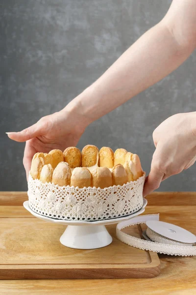 Французский пирог с клубникой — стоковое фото