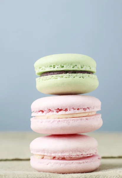 Pilha de macaroons franceses — Fotografia de Stock