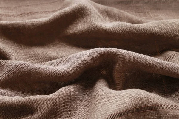 Brązowy tkaniny lniane — Zdjęcie stockowe