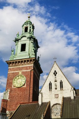 Krakow, Polonya - 21 Ağustos 2016: Wawel Royal Castle