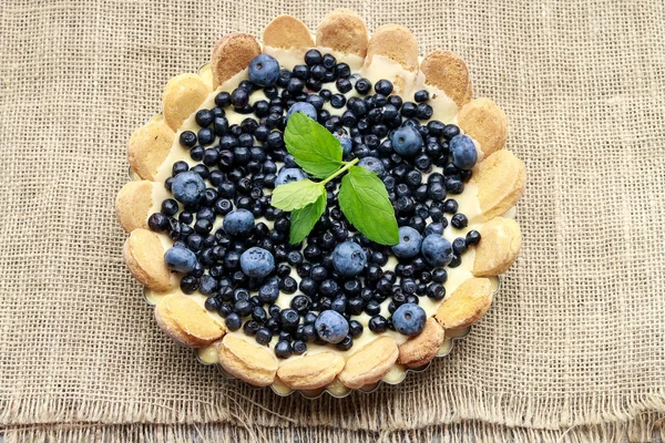 蓝莓水果挞 — 图库照片