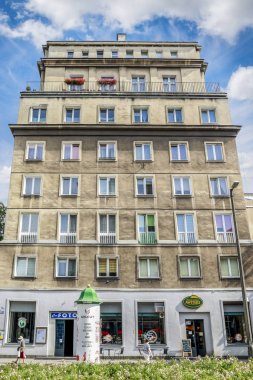 Krakow, Polonya - 14 Eylül 2016: Mimari Nowa Huta c