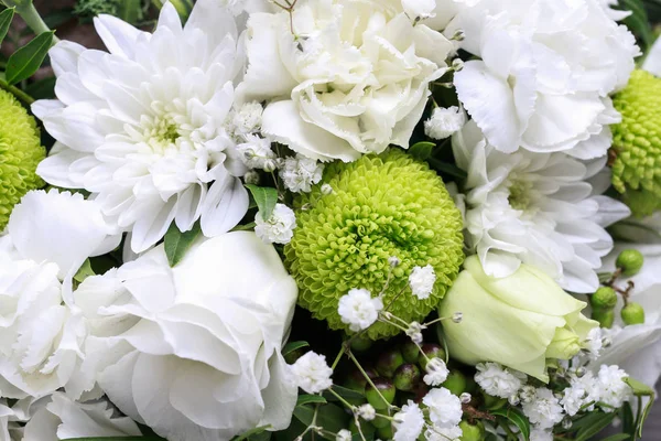 Fond de fleur avec eustomie, œillet et chrysanthème flux — Photo