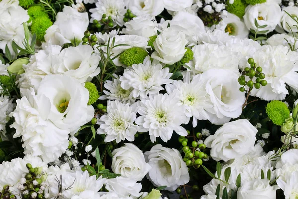 Fond de fleur avec eustomie, œillet et chrysanthème flux — Photo