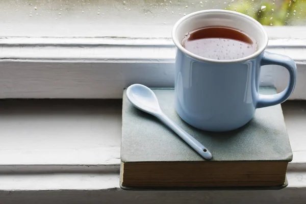 Tazza di tè caldo e fumante — Foto Stock