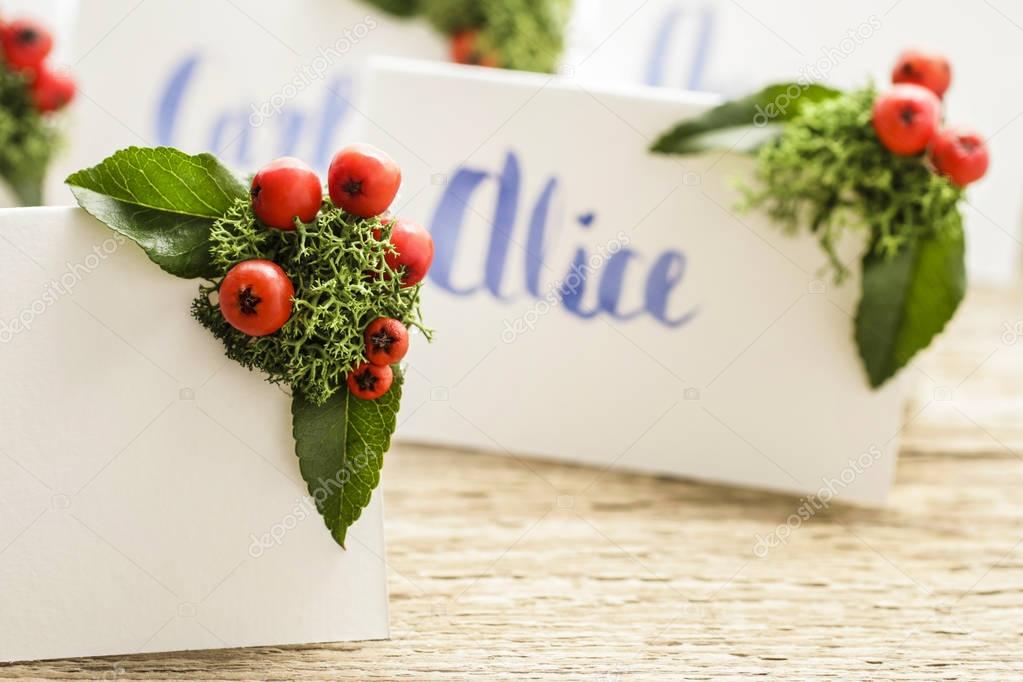 How to make wedding place name cards with handwritten letters an