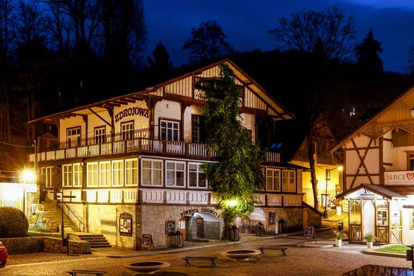 SZCZAWNICA, POLAND - OCTOBER 30, 2016: Historic city centre of S — Stock Photo, Image