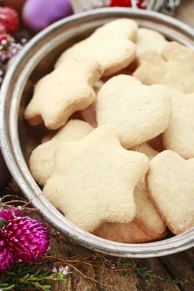 星とハートの形でクリスマス クッキー — ストック写真