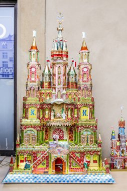 Krakow, Polonya - 01 Aralık 2016: Yıllık Nativity sahneleri Conte