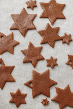 Zencefilli kurabiye pasta, ham Kurabiye Pişirme için hazırlanan.