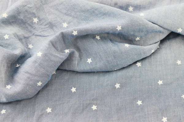 Tejido azul con estrellas — Foto de Stock