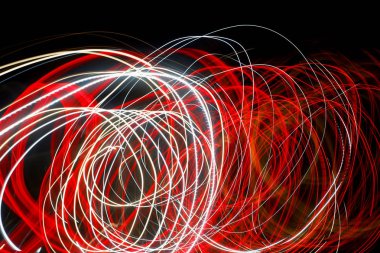 Bulanık şehir gece ışıkları