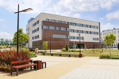 Krakow, Polonya - 20 Temmuz 2019: Jagiellon Üniversitesi. Kip