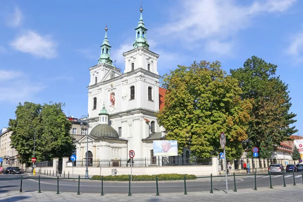 KRAKOW, POLAND - AUGUST 24, 2019: The Collegiate Church of St. F — Stock Photo, Image