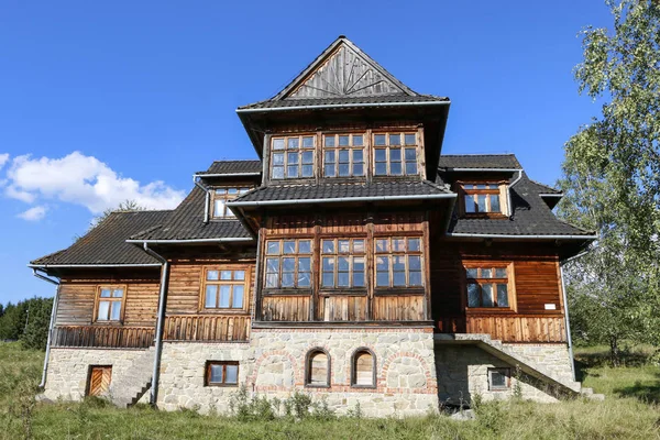 KLUSZKOWCE, POLAND - SEPTEMBER 12, 2019: Open-air museum with hi — Stock Photo, Image