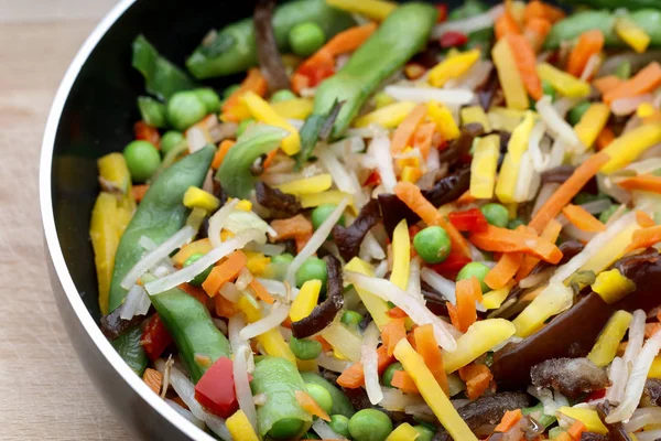 Many types of vegetables in a pan. — Stock Photo, Image