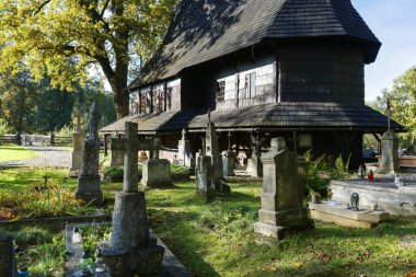 Lipnica Murowana, Polonya - 12 Ekim 2019: St. Leonard Kilisesi