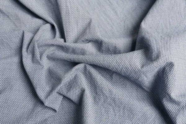 Niebieski materiał lniany, tło mody. — Zdjęcie stockowe