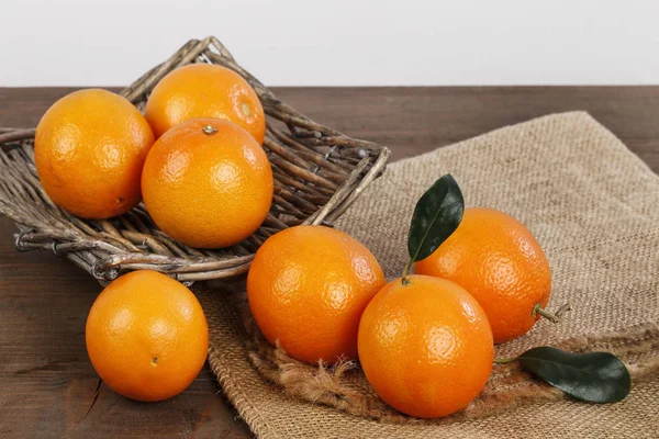 Fresh Oranges Wooden Table Healthy Food — Stock Photo, Image