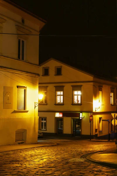 Παλιός Λιθόστρωτος Δρόμος Στην Wieliczka Πολωνία — Φωτογραφία Αρχείου