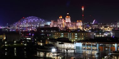 Sochi Fisht arena gece panoramik yatay