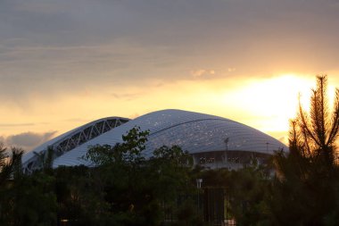 Sochi Fisht arena günbatımı panoramik 16:9 yatay