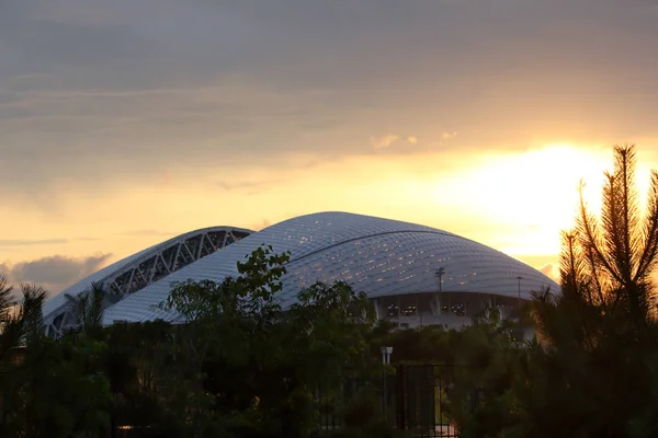 Soči Fisht arena slunce panoramatický 16:9 vodorovně — Stock fotografie
