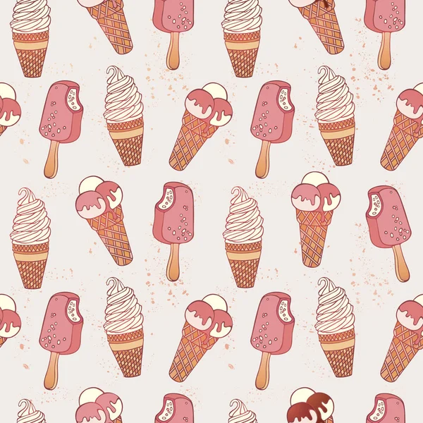 Tarjeta de helado vector . — Vector de stock