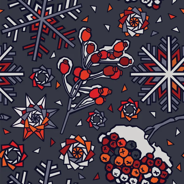 Inverno Accogliente Illustrazione Natale Sfondo Decorativo Vettore — Vettoriale Stock