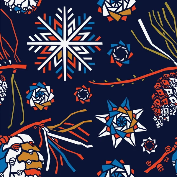 Winter Cozy Illustration Christmas Decorative Background Vector — Stock Vector