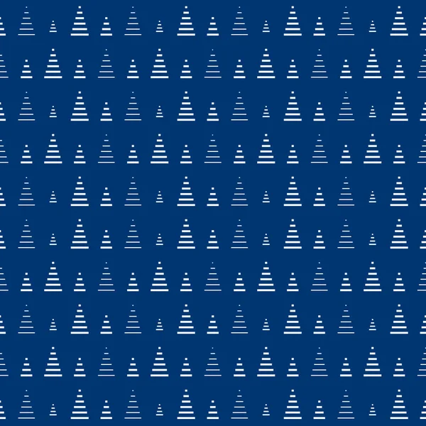Weihnachtsbaum wiederholt Muster. blau. Vektorhintergrund. — Stockvektor