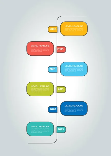 Bannière chronologique, infographie . — Image vectorielle