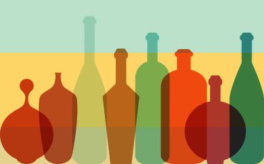 Derma şişe arka plan. Sanat kavramı.