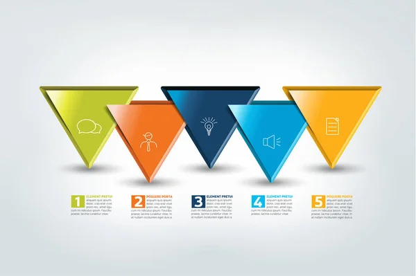 Bannière de chronologie infographique. Modèle de rapport étape par étape. Vecteur. — Image vectorielle