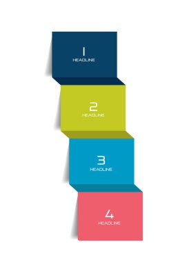 Seçeneği adım adım zamanlama, etiket, banner. Minimalist vektör tasarım Infographic.