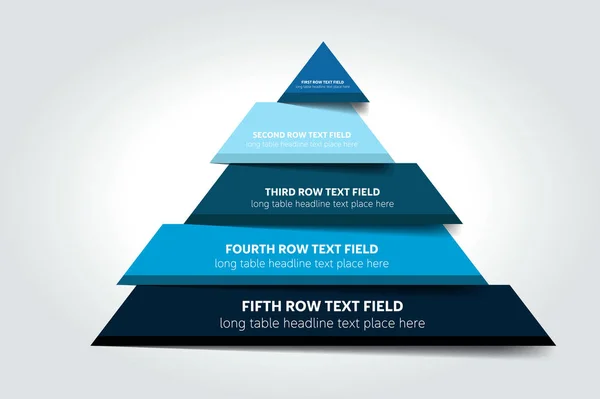 3D triangel infographic, diagram, system, diagram, tabell, schema, element. Vektor. — Stock vektor