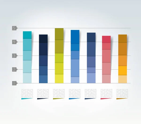 Gráfico de diseño 3D. Gráfico de infografías . — Vector de stock