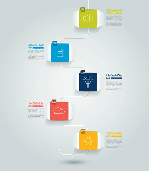 Cronología. Línea vertical . — Vector de stock