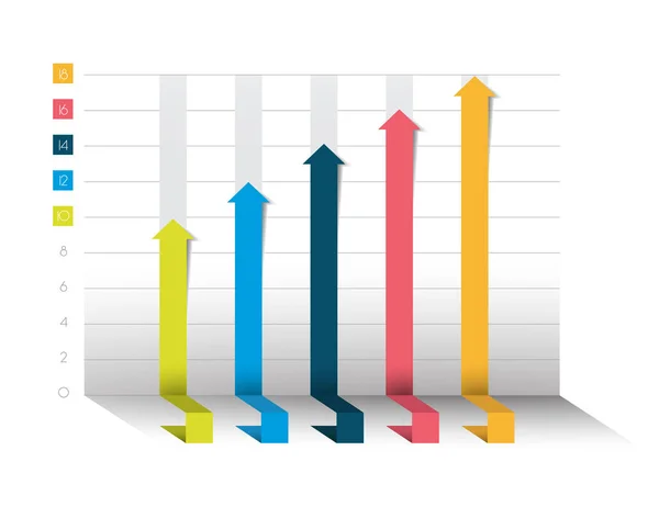 Grafico 3D, grafico. Elementi infografici aziendali . — Vettoriale Stock