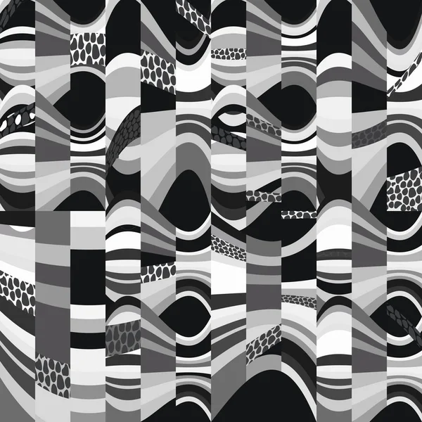Patroon geometrics. Kleur strepen ontwerp. Zwart-wit. — Stockvector