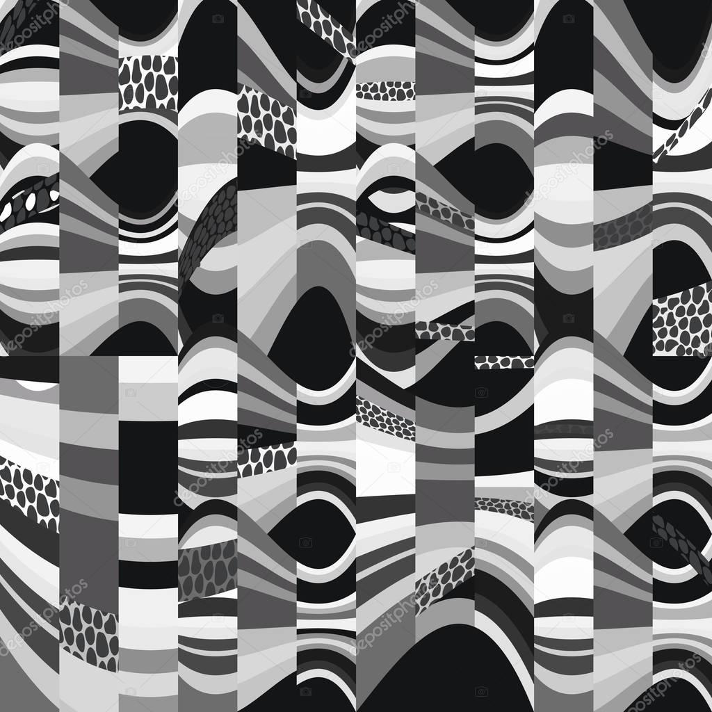 Pattern geometrics. Color stripes design. Black and white.