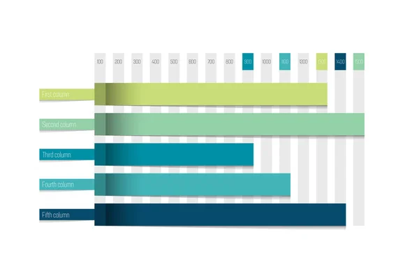 Lapos diagram, grafikon. Egyszerűen szerkeszthető szín. Infografika elemek. — Stock Vector